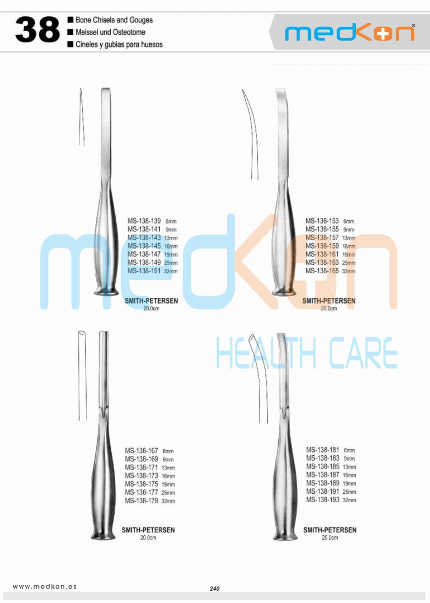 Bone Chisels and Gouges (4)